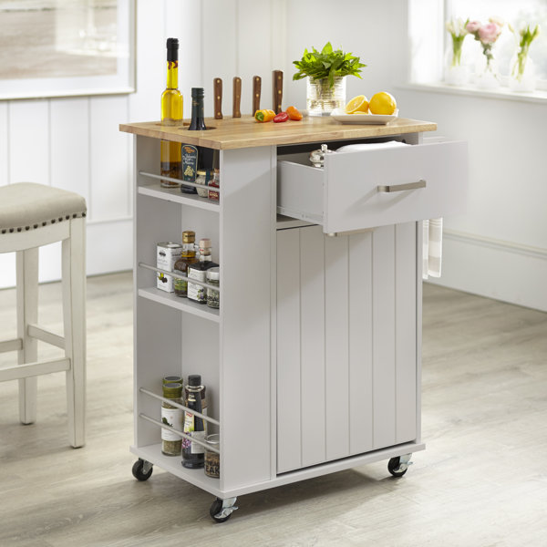 Winston Porter Toro Solid Wood Kitchen Cart & Reviews Wayfair